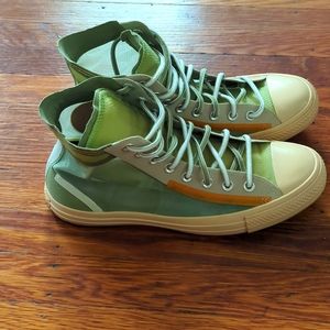 Converse All-Star Men's High Top Rare Sneakers Size 9  Tan, Mint Green & Orange
